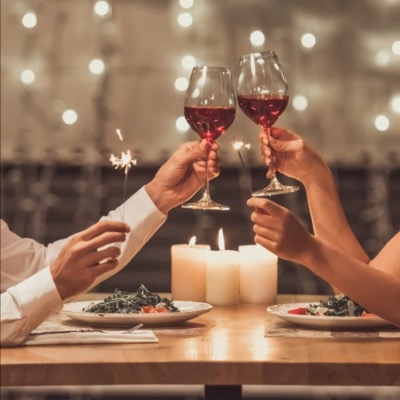 Una cena romántica para dos